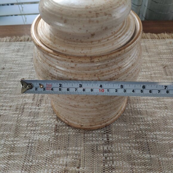 Beauce Art Pottery Canister Genin Trudeau Vintage Hand Thrown Cookie Jar 8.5" - Picture 10 of 15